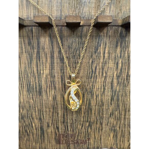 Joan Rivers Jewelry - Joan Rivers Gold-Toned & Clear Rhinestone Pendant Necklace – 24"